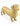 Gold Dachshund Hound Figure