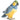 Yellow & Blue Ceramic Parrot Storage Jar/Vase